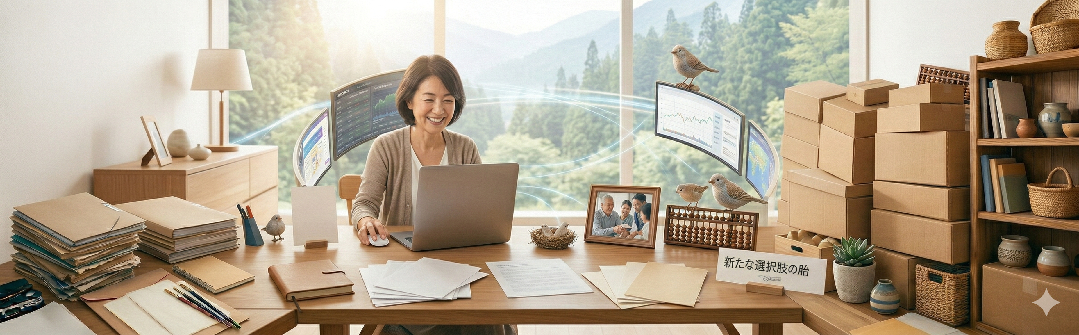 リビングが職場